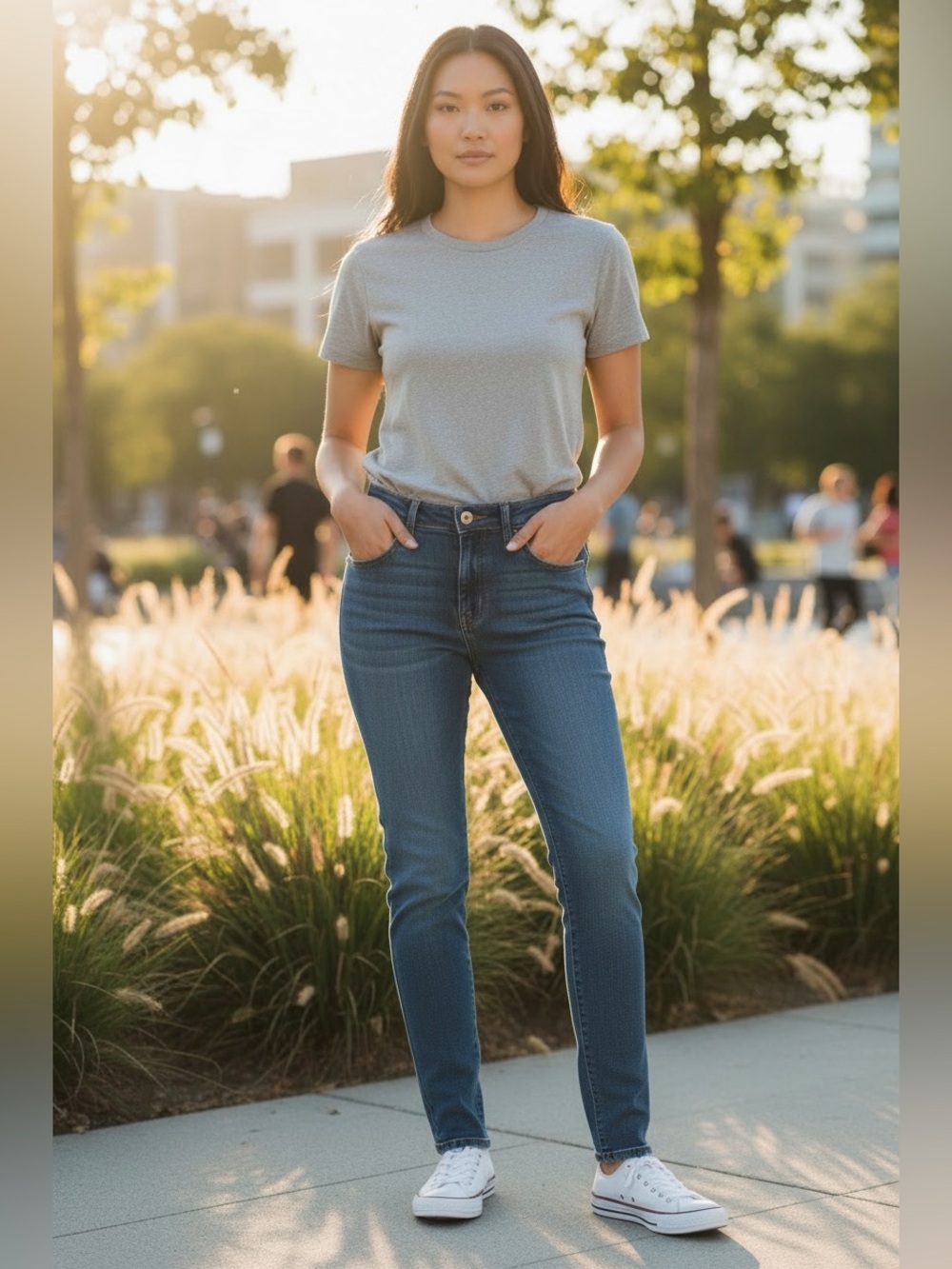 Kut from the Kloth Women’s Mid-Rise Slim Straight Jeans — Blue